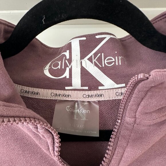 Calvin Klein Purple Collared Sweatshirt, Size XXL - Picture 3 of 9